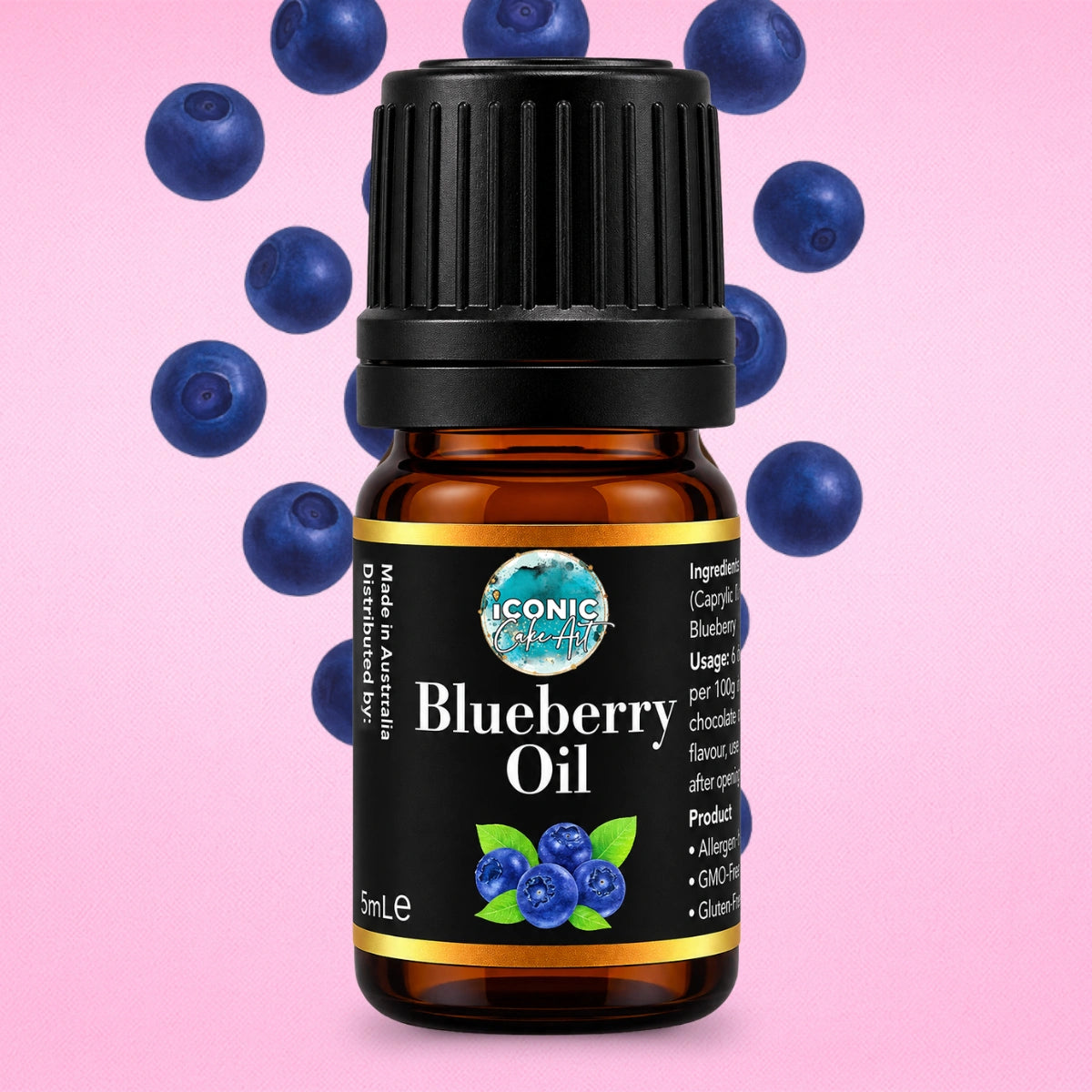 Blueberry Flavour Oil 5ml - Iconic Cake Art