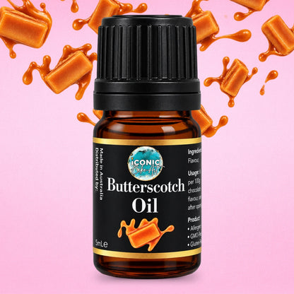 Butterscotch Flavour Oil 5ml - Iconic Cake Art