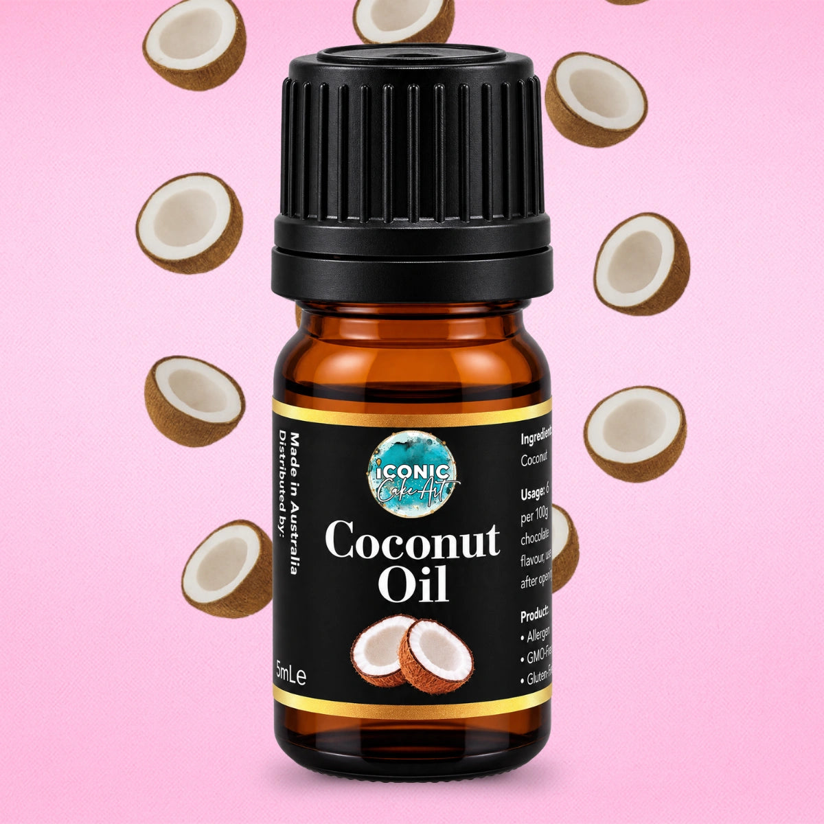 Coconut Flavour Oil 5ml - Iconic Cake Art
