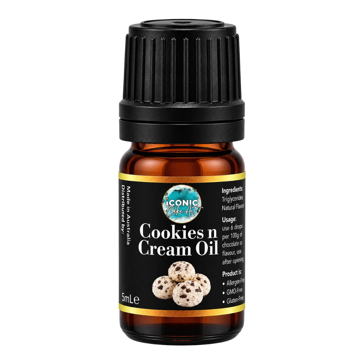 Cookie n Cream Flavour Oil 5ml - Iconic Cake Art