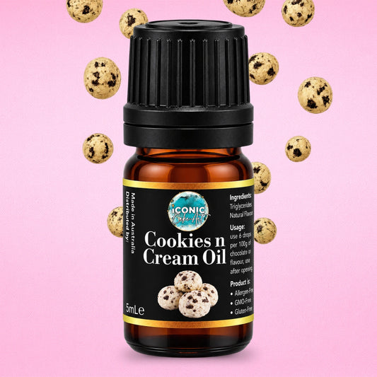 Cookie n Cream Flavour Oil 5ml - Iconic Cake Art