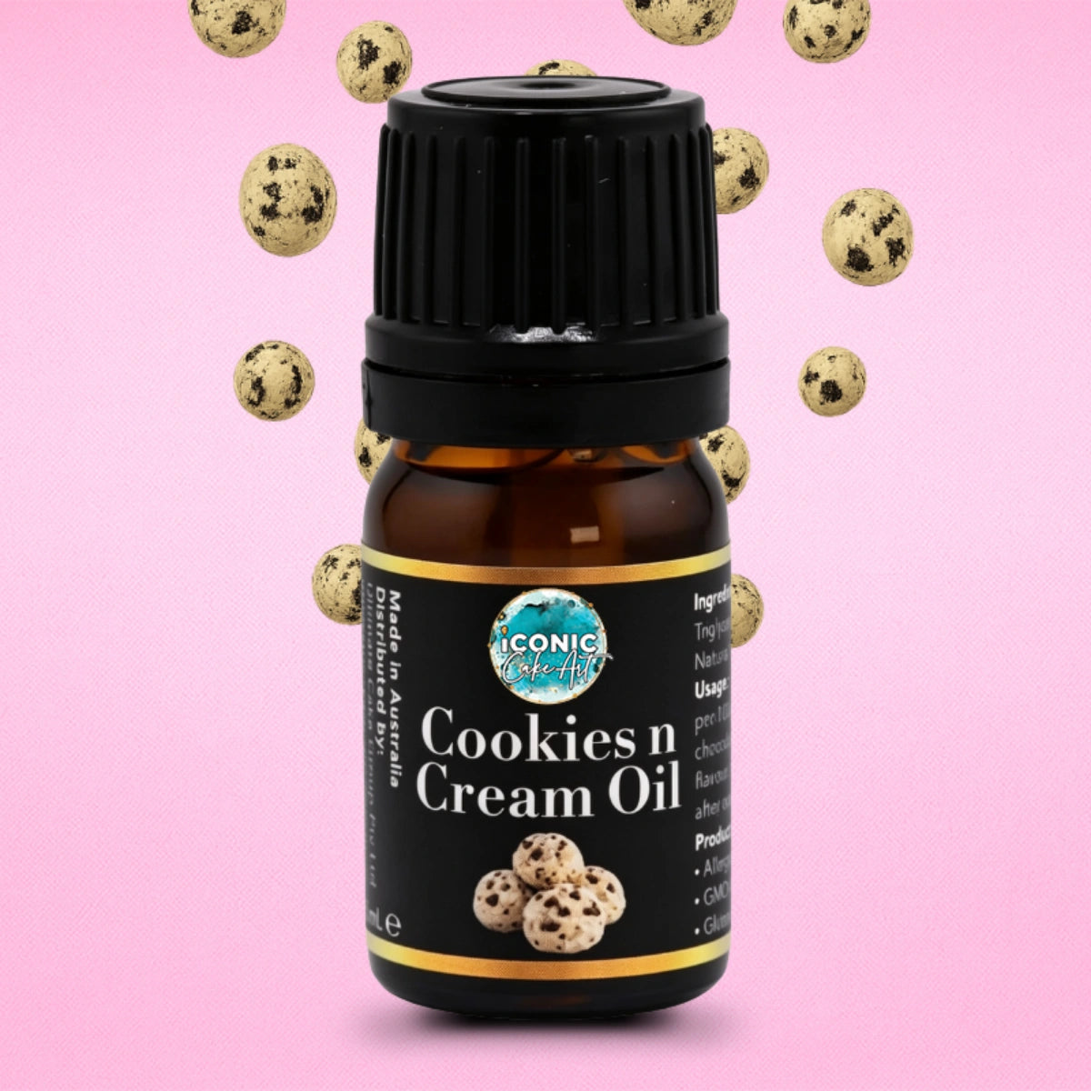 Cookie n Cream Flavour Oil 5ml - Iconic Cake Art