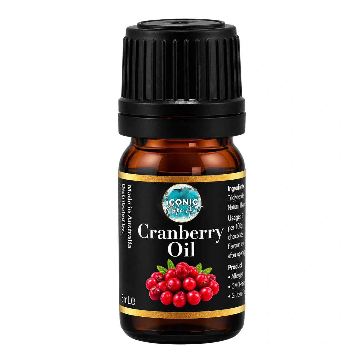 Cranberry Flavour Oil 5ml - Iconic Cake Art