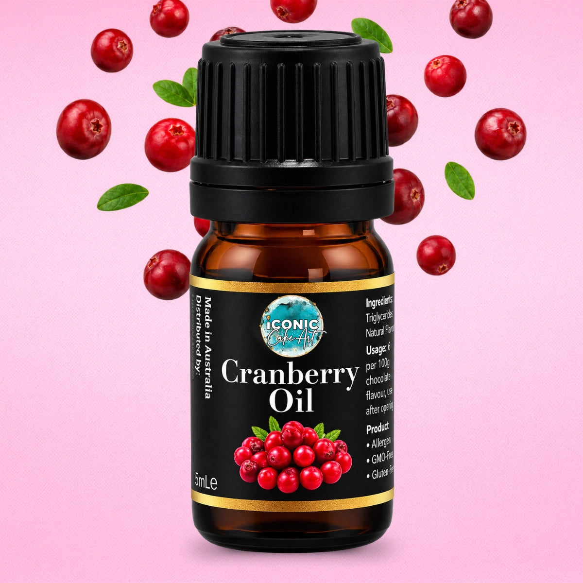 Cranberry Flavour Oil 5ml - Iconic Cake Art