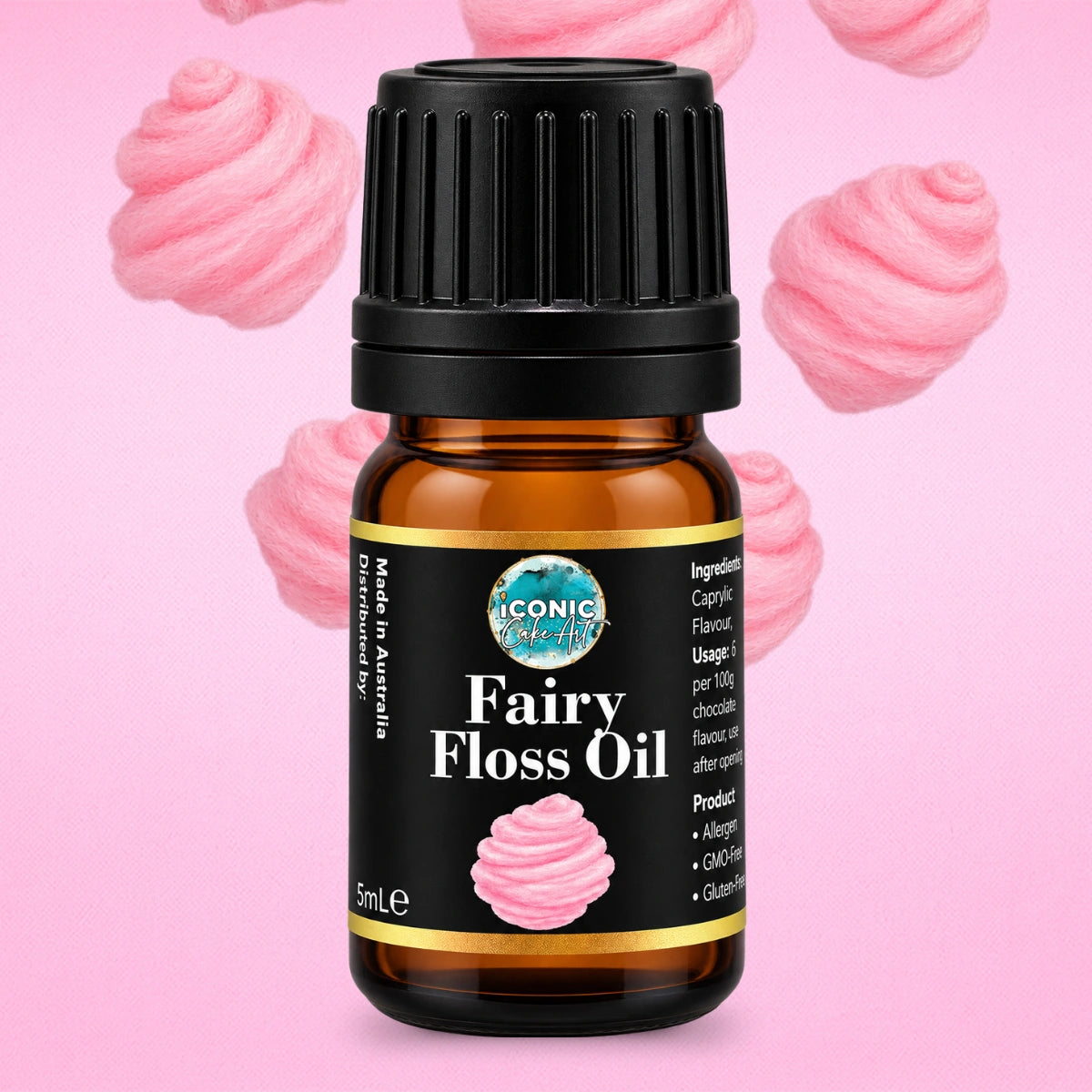 Cotton Candy Fairy Floss Flavour Oil 5ml - Iconic Cake Art