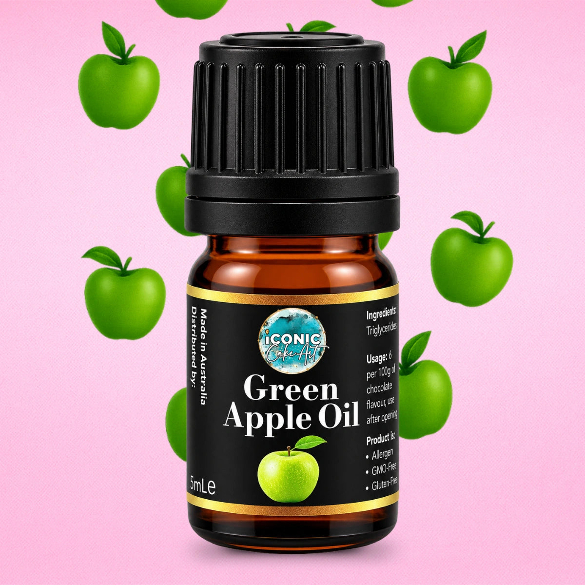 Green Apple Flavour Oil 5ml - Iconic Cake Art
