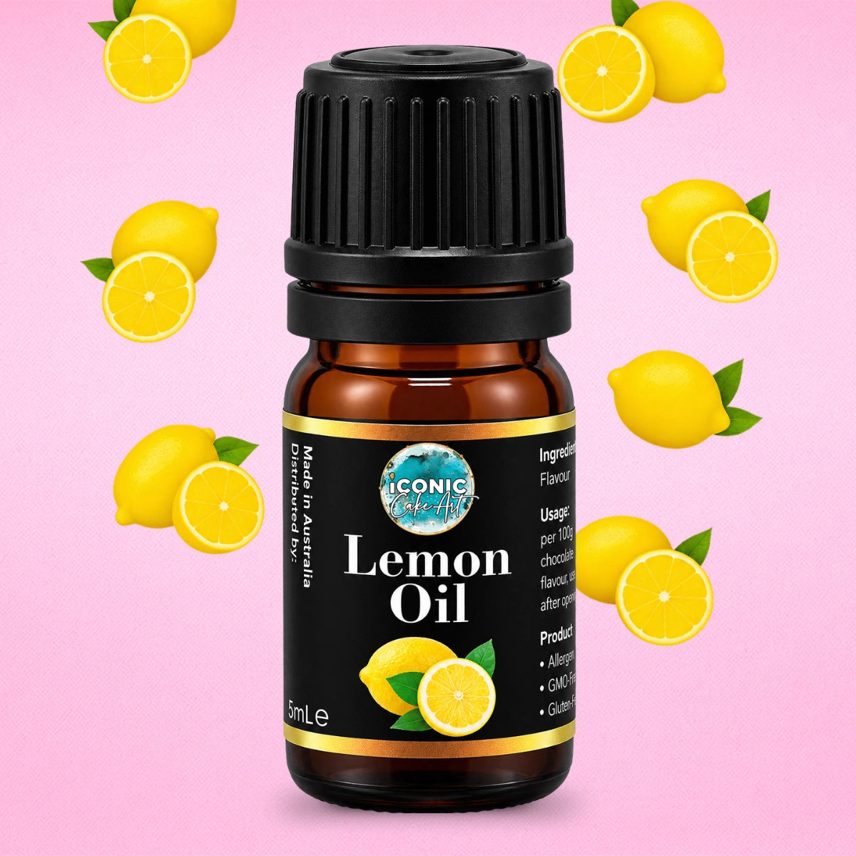 Lemon Flavour Oil 5ml - Iconic Cake Art