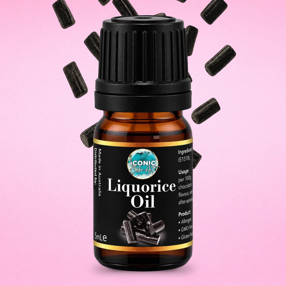 Liquorice Flavour Oil 5ml - Iconic Cake Art