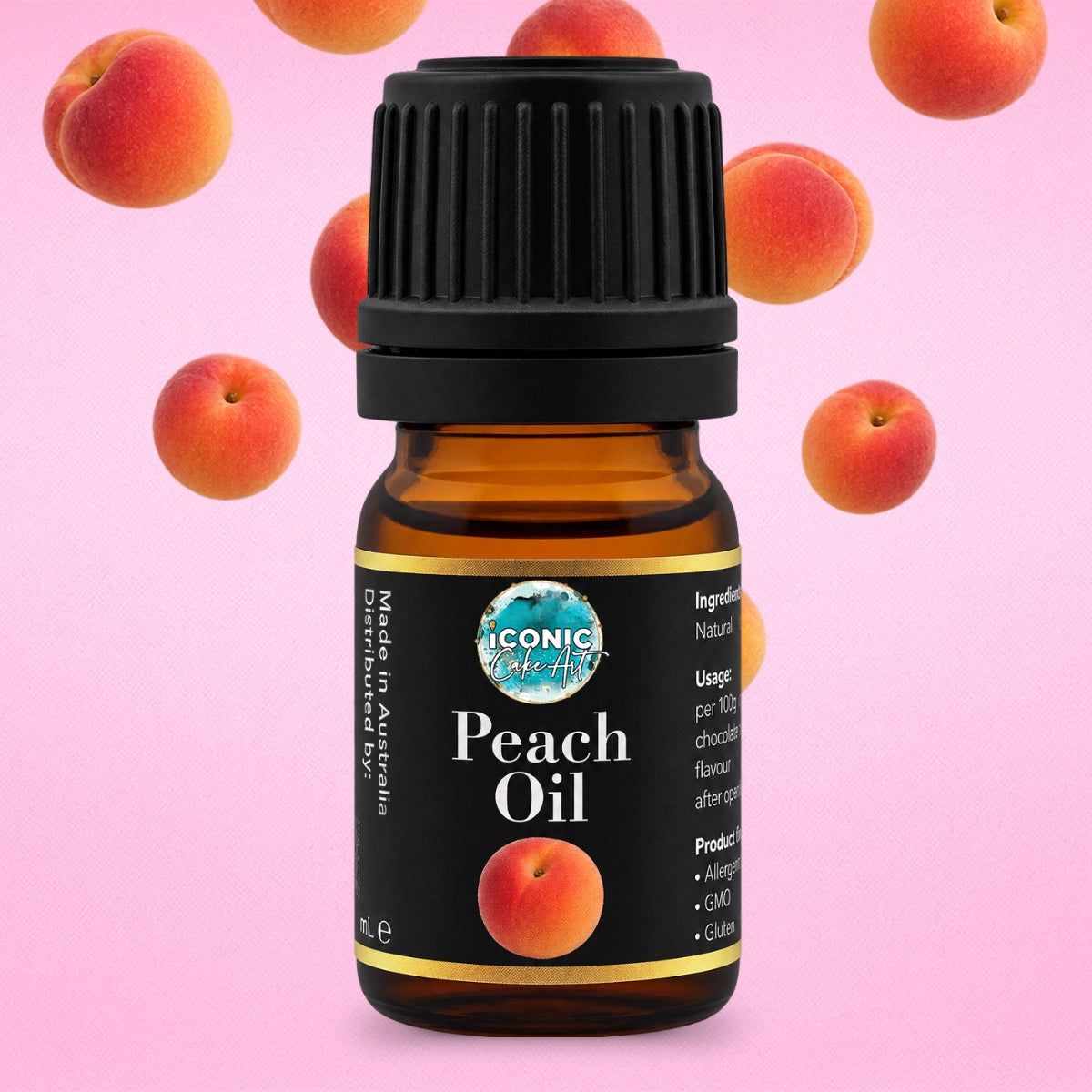 Peach Flavour Oil 5ml - Iconic Cake Art