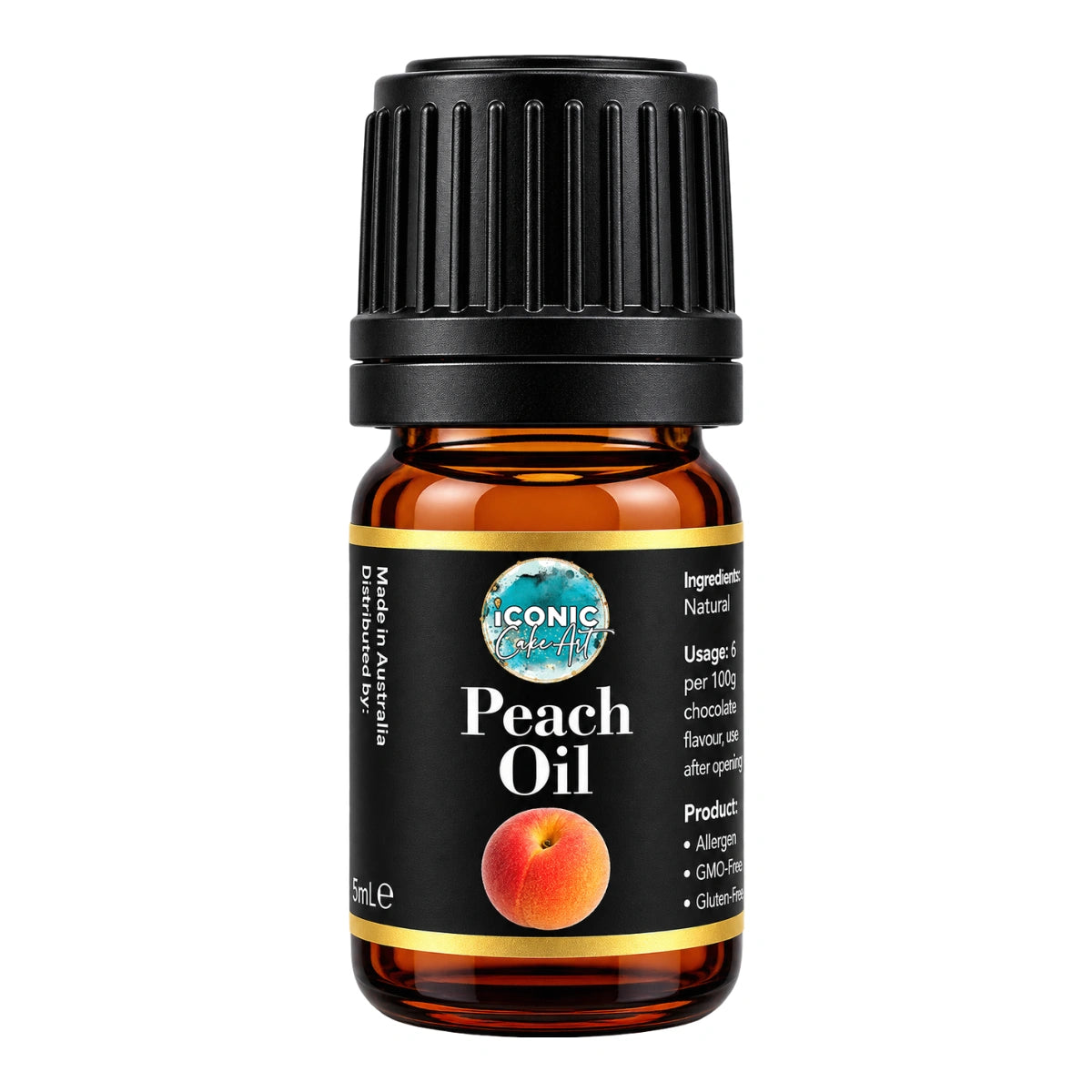 Peach Flavour Oil 5ml - Iconic Cake Art