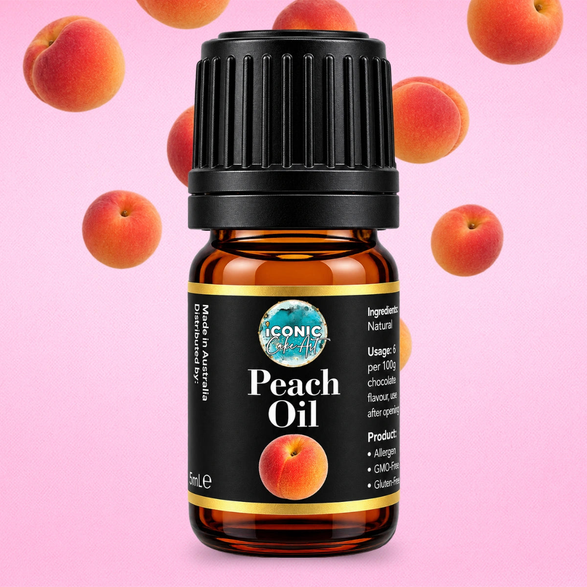 Peach Flavour Oil 5ml - Iconic Cake Art