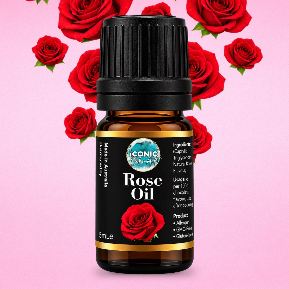 Rose Flavour Oil 5ml - Iconic Cake Art
