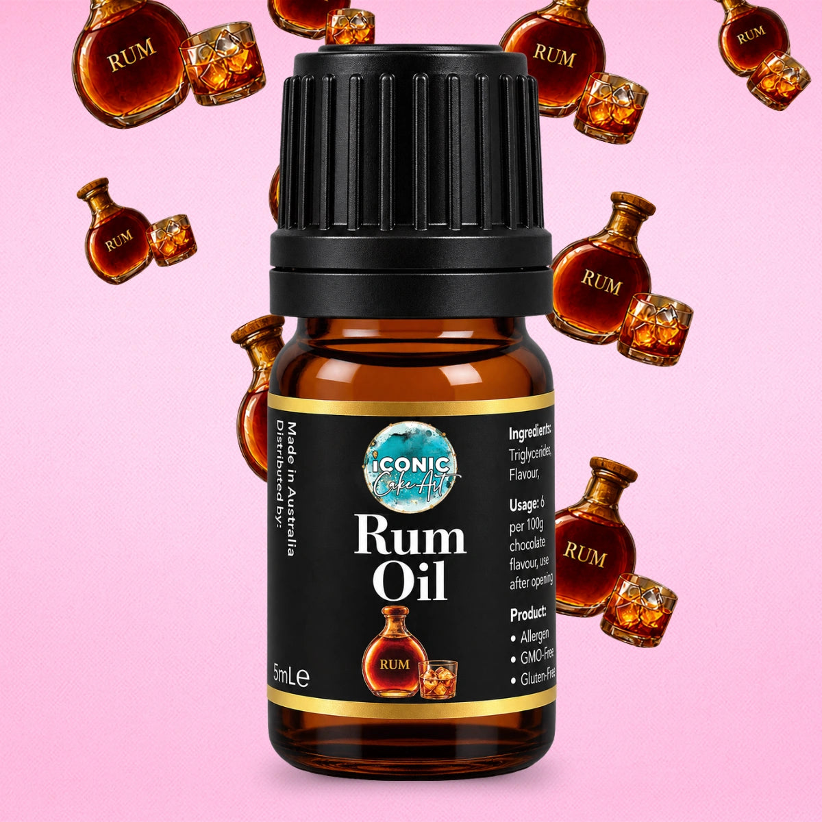 Rum Flavour Oil 5ml - Iconic Cake Art
