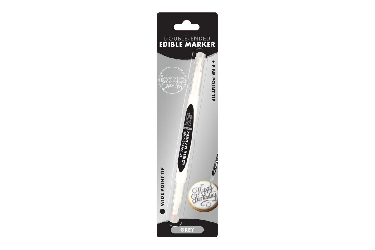Grey Double Ended Edible Marker - Iconic Cake Art
