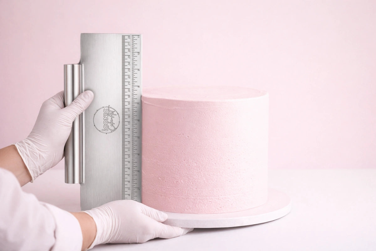 X-Large Icing Smoother Scraper with Handle 11 Inch - Iconic Cake Art