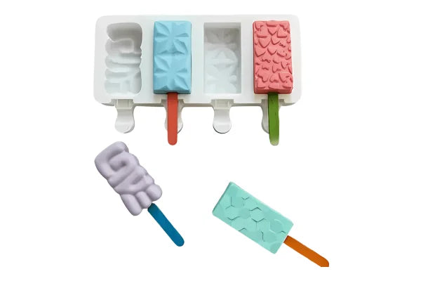 Love Heart Geo Popsicle Silicone Mould - Iconic Cake Art