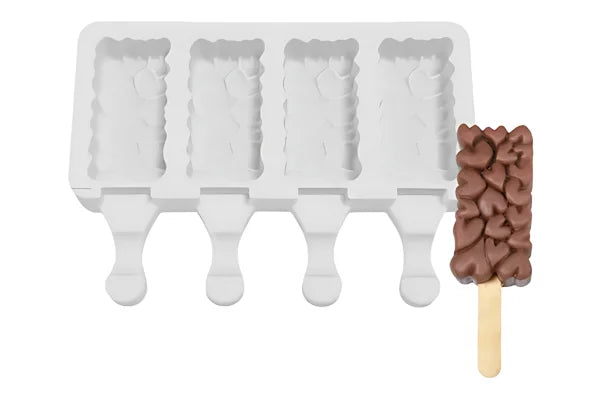 Love Hearts Popsicle Silicone Mould - Iconic Cake Art