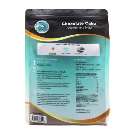 Chocolate Cake Premium Mix 1kg - Iconic Cake Art