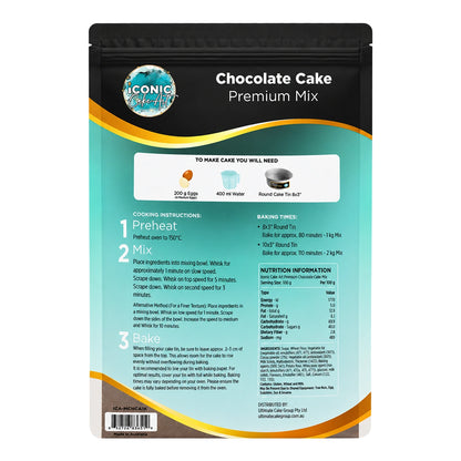 Chocolate Cake Premium Mix 1kg - Iconic Cake Art