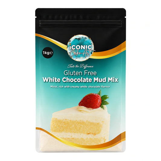 White Chocolate Gluten Free White Mud Mix 1kg - Iconic Cake Art