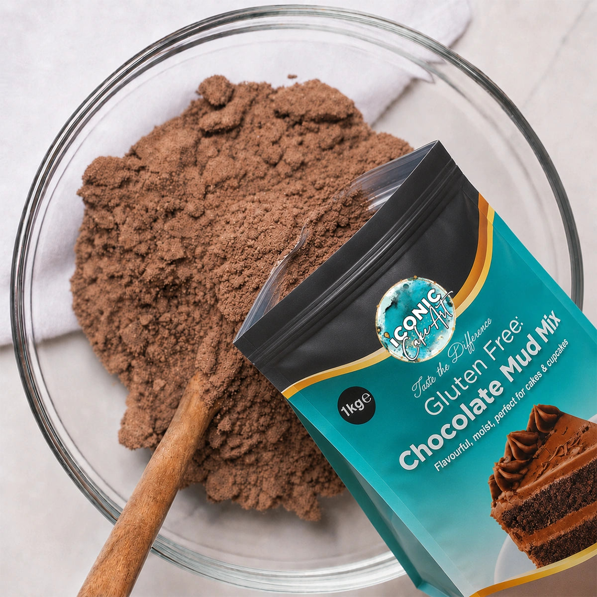 Chocolate Gluten Free Mud Mix 1kg - Iconic Cake Art