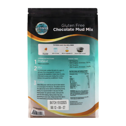 Chocolate Gluten Free Mud Mix 1kg - Iconic Cake Art