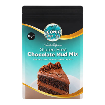 Chocolate Gluten Free Mud Mix 1kg - Iconic Cake Art