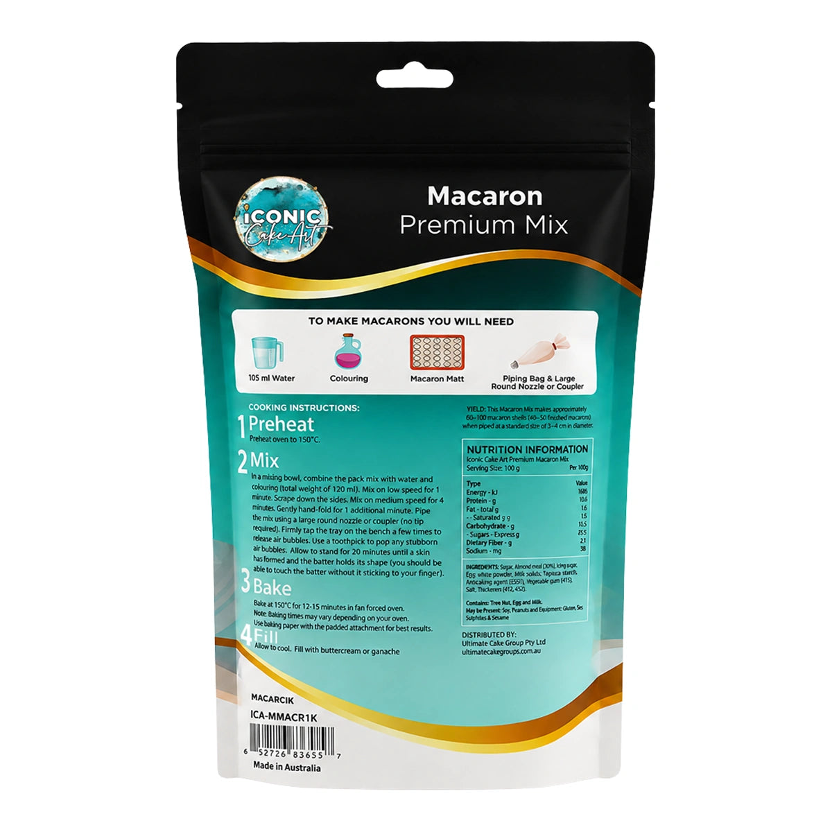 Macaron Premium Mix 500g - Iconic Cake Art