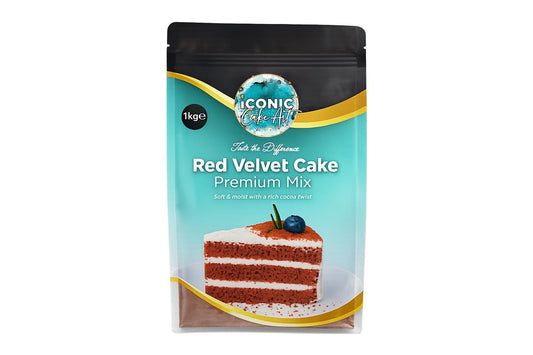 Red Velvet Cake Premium Mix 1kg - Iconic Cake Art
