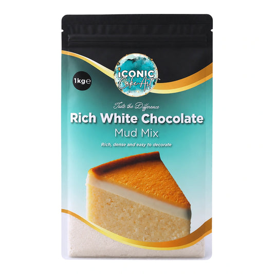 White Rich Mud Cake Mix Premium 1kg - Iconic Cake Art