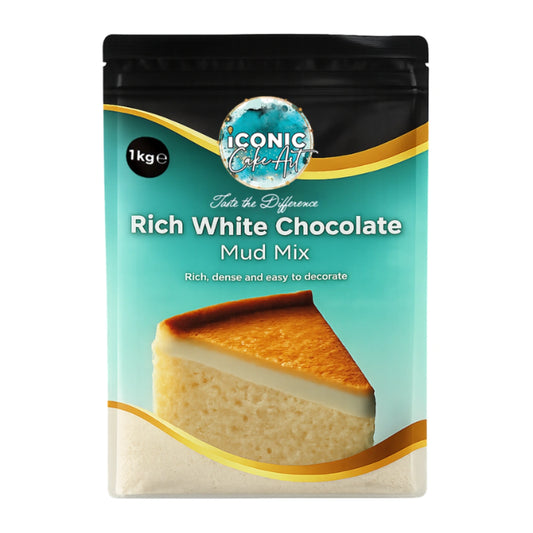 White Rich Mud Cake Mix Premium 1kg - Iconic Cake Art