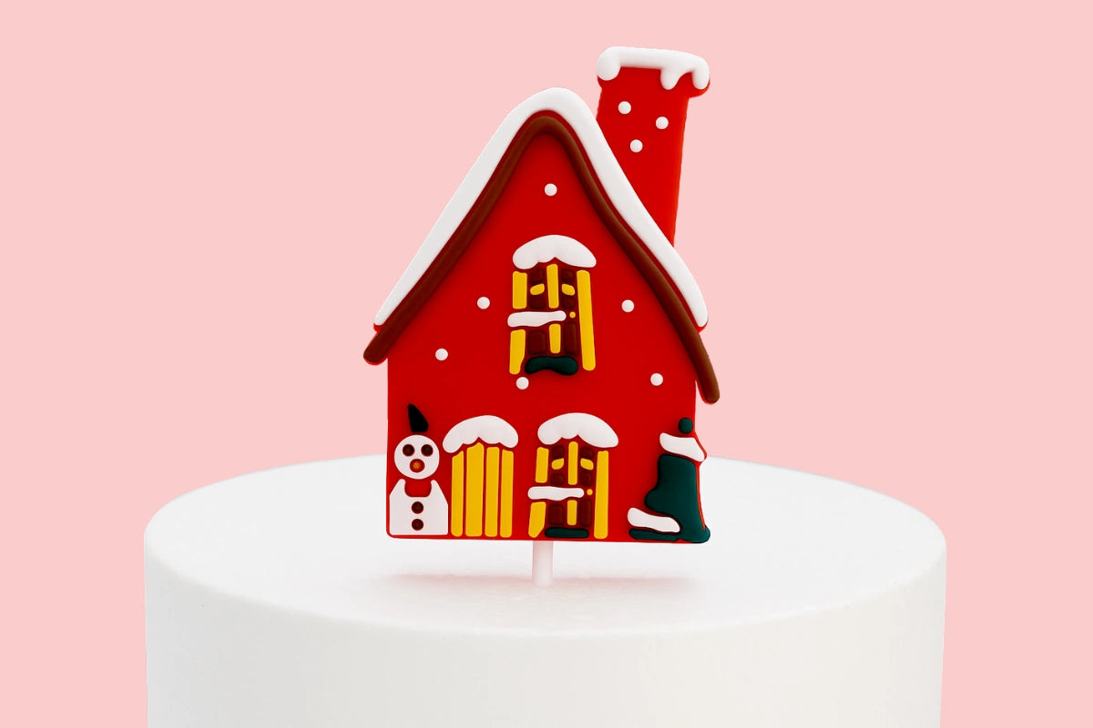 Christmas House Toppers (6 Pack) - Iconic Cake Art