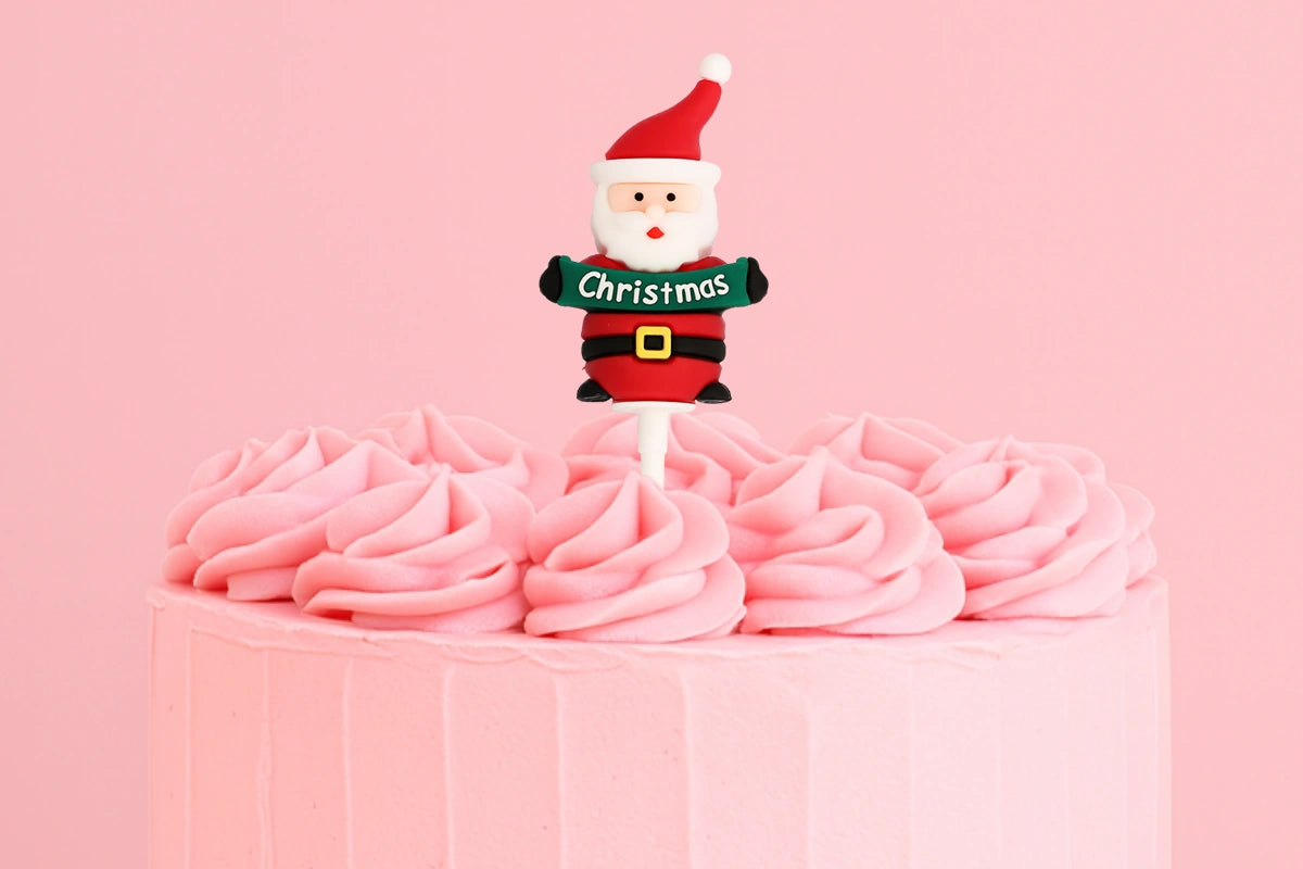 Christmas Santa Toppers (6 Pack) - Iconic Cake Art