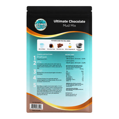 Chocolate Ultimate Mud Cake Mix 1kg - Iconic Cake Art