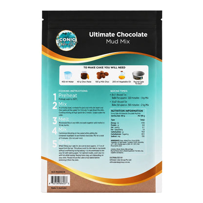 Chocolate Ultimate Mud Cake Mix 1kg - Iconic Cake Art