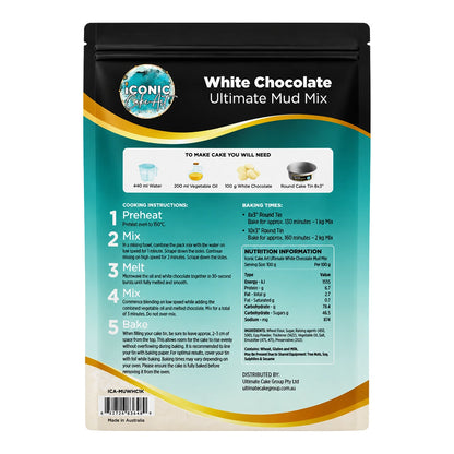 Chocolate White Ultimate Mud Mix 1kg - Iconic Cake Art