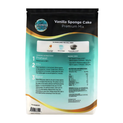 Vanilla Sponge Cake Premium Mix 1kg - Iconic Cake Art