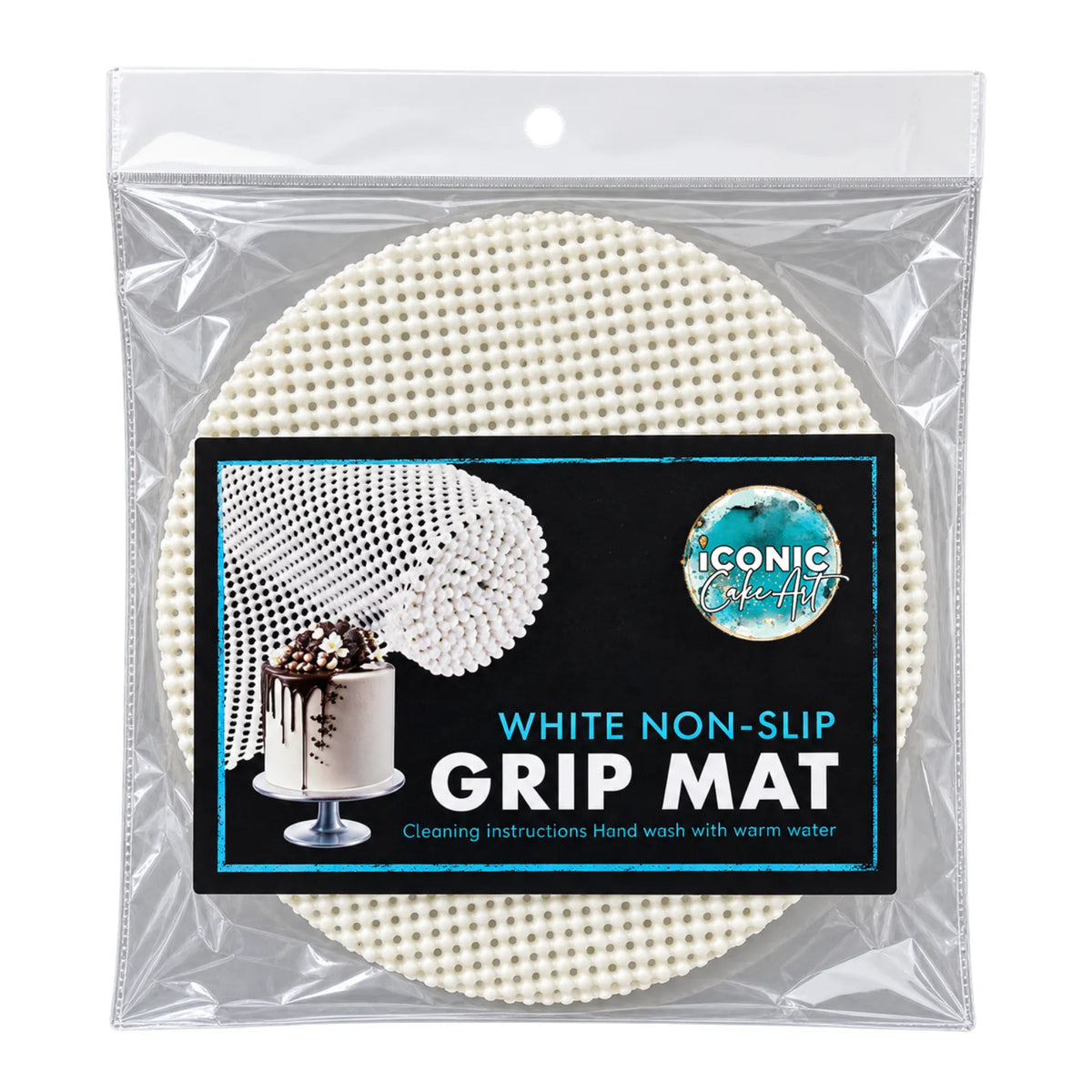 2pcs 22cm White Circle Non-Slip Grip Mat