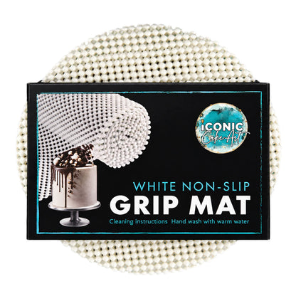 2pcs 30cm White Circle Non-Slip Grip Mat