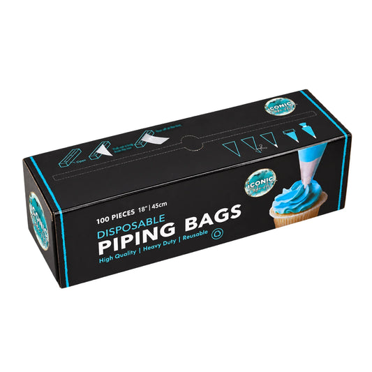 Clear 45cm Disposable Piping Bags 18 Inch (100 Pack) - Iconic Cake Art