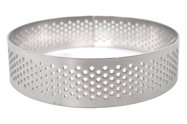 8cm x 2cm Perforated Tart Rings - Iconic Cake Art