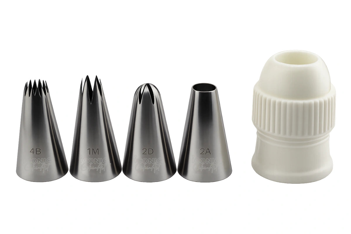 6 - Pcs Cupcake Piping Set - Iconic Cake Art