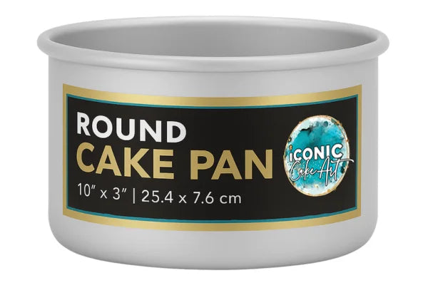 Round Cake Pan 10 Inch x 3 Inch - Iconic Cake Art