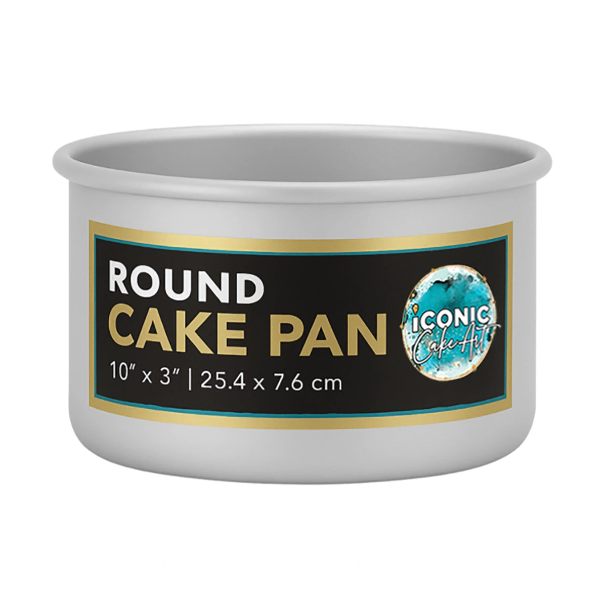Round Cake Pan 10 Inch x 3 Inch - Iconic Cake Art