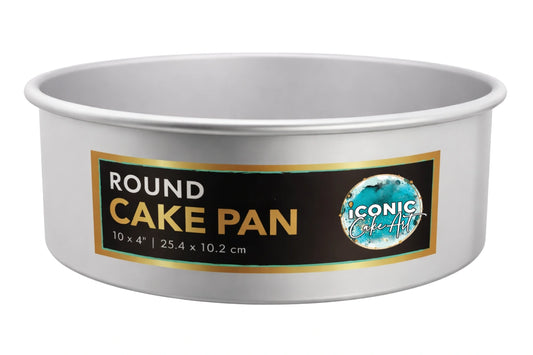 Round Cake Pan 10 Inch x 4 Inch - Iconic Cake Art