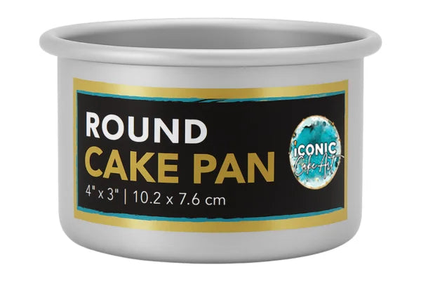 Round Cake Pan 4 Inch x 3 Inch - Iconic Cake Art