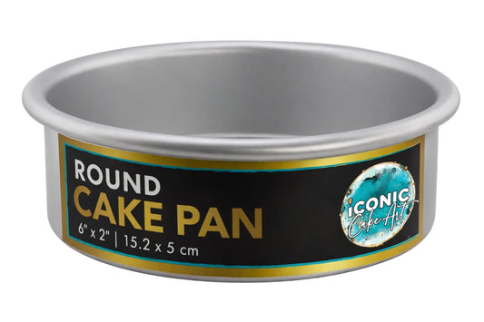 Round Cake Pan 6 Inch x 2 Inch - Iconic Cake Art