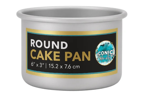 Round Cake Pan 6 Inch x 3 Inch - Iconic Cake Art