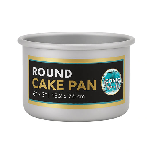 Round Cake Pan 6 Inch x 3 Inch - Iconic Cake Art