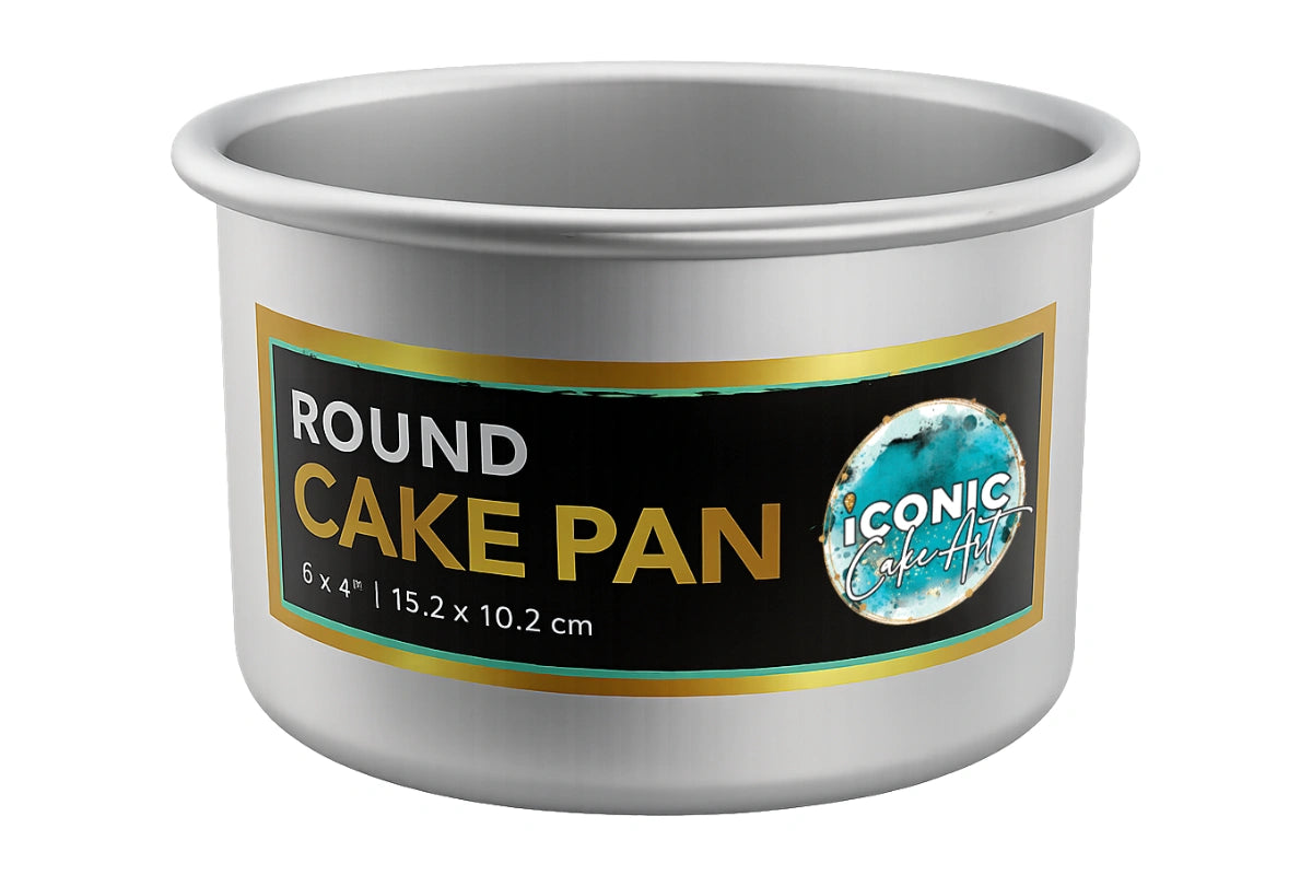 Round Cake Pan 6 Inch x 4 Inch - Iconic Cake Art